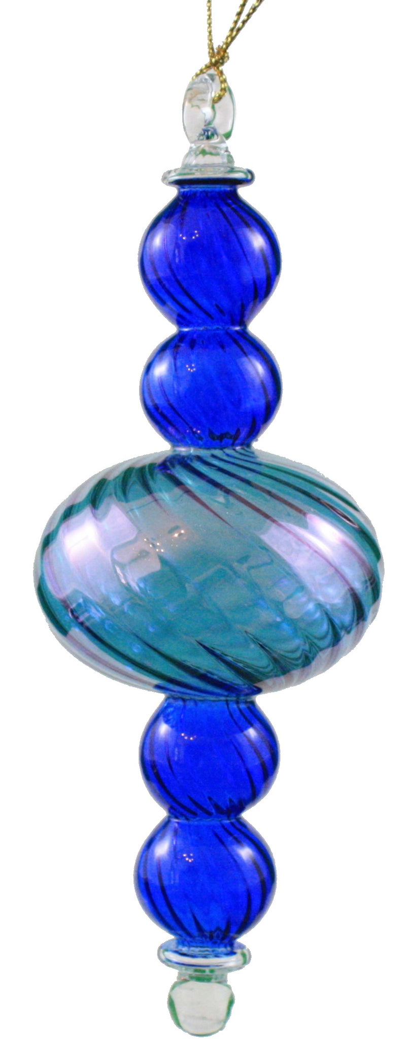 Midsize Organic Luster 5 Section Globe - Blue