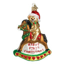 Old World Christmas Rocking Horse Teddy Glass Ornament - The Country Christmas Loft