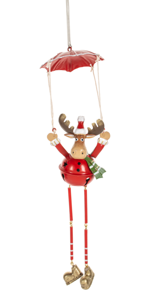 Reindeer Parachuting Ornament
