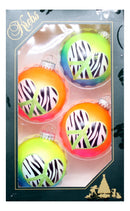 Krebs Value Glass Ball 4 pack - Colorful Peace Hearts - The Country Christmas Loft