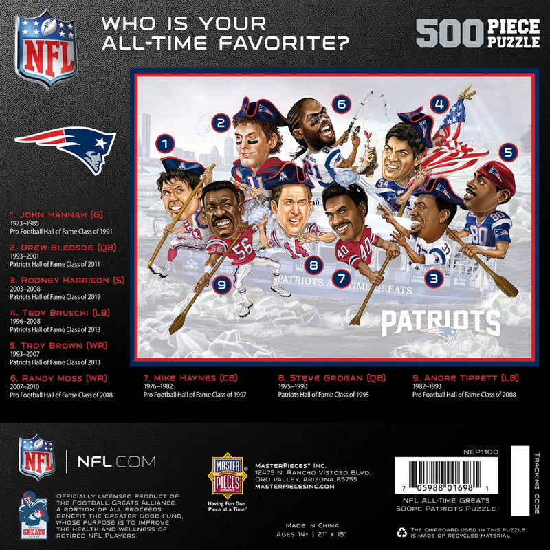 New England Patriots - All Time Greats 500 Piece Puzzle