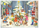 Glittered Advent Calendar - Children Decorating the Tree - The Country Christmas Loft