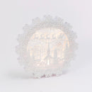 Lighted Spinning Water Globe Snowflake Wreath - The Country Christmas Loft