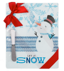 Snowman Glass Cutting Board with Spreader