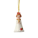 Growing Up Girl Ornament -  Brunette Age 5 - The Country Christmas Loft