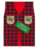 Plaid Christmas Vest Garden Flag - The Country Christmas Loft