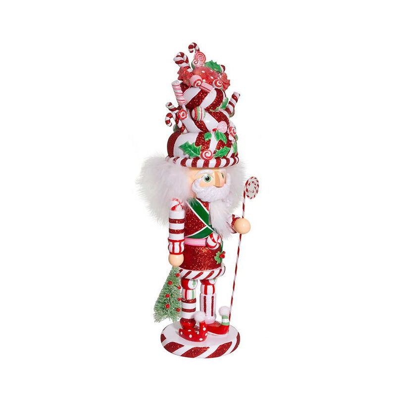 18 Inch Hollywood Bakery Hat Nutcracker - Peppermint - The Country Christmas Loft