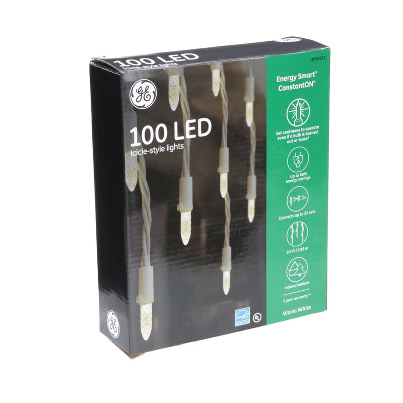 100 LED White Icicle String LIght - The Country Christmas Loft