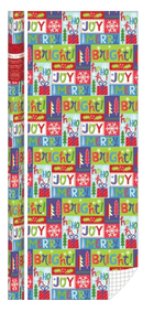 Whimsical Roll Wrap - 40" x 288" - Christmas Words - The Country Christmas Loft