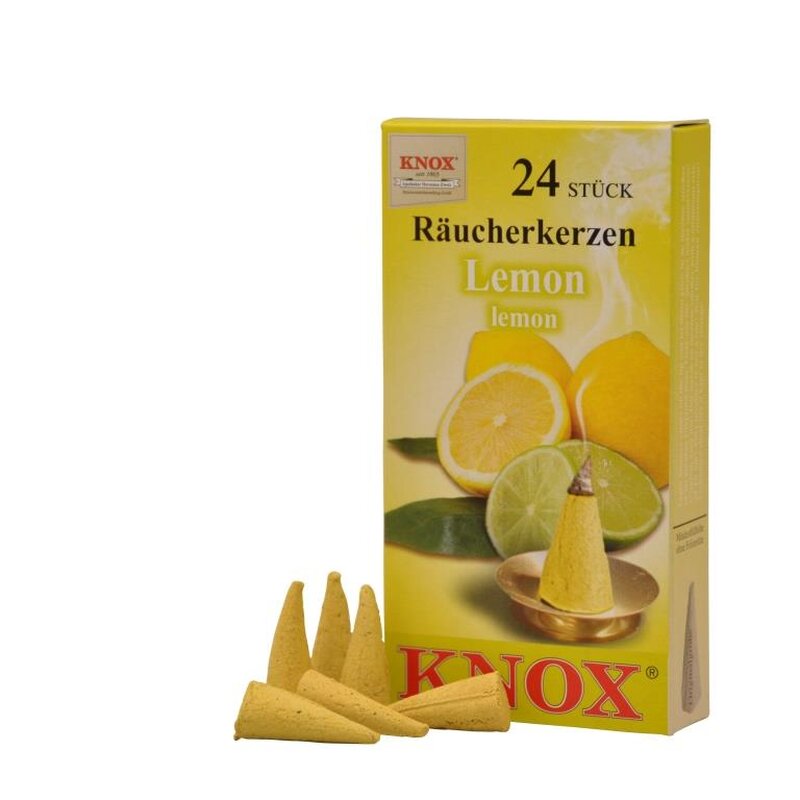Knox German Scented Incense Cones (Pack Of 24) - Lemon - The Country Christmas Loft