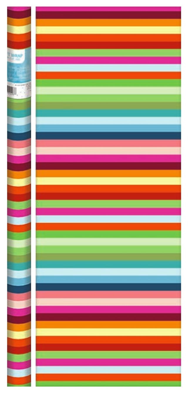 Rainbow Stripe Gift Wrap - The Country Christmas Loft