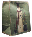 Snowman by the Tree Gift Bag - Large - The Country Christmas Loft