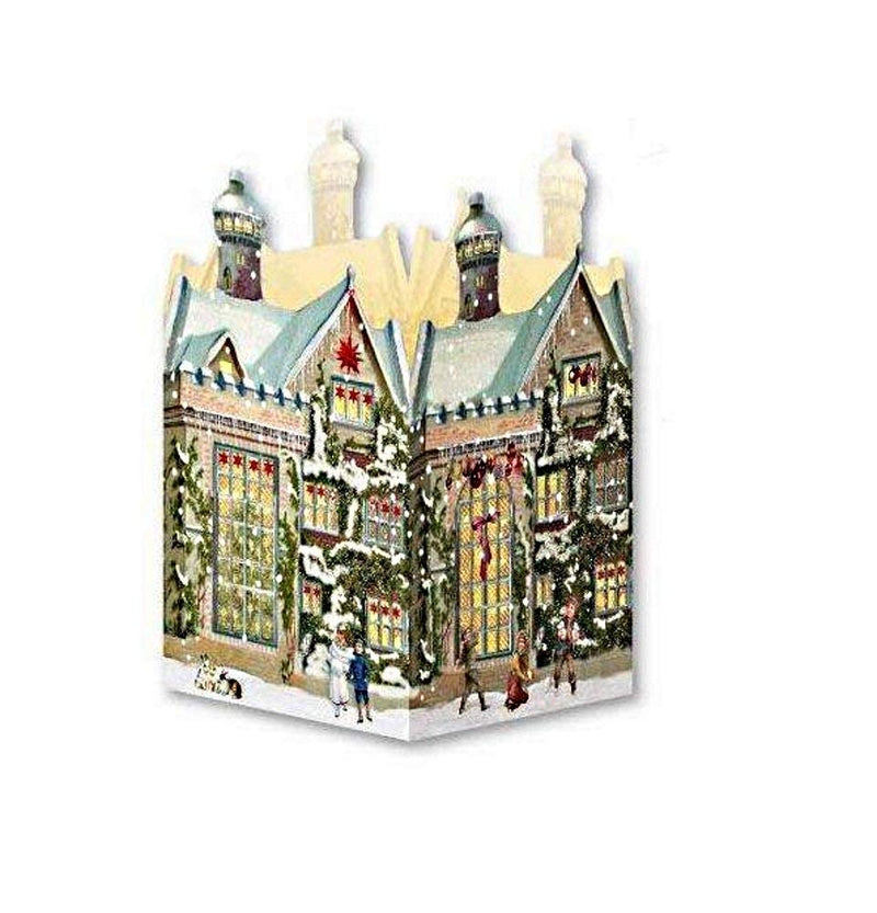 Coppenrath Mini Advent Lantern Card With Envelope - Gold Victorian