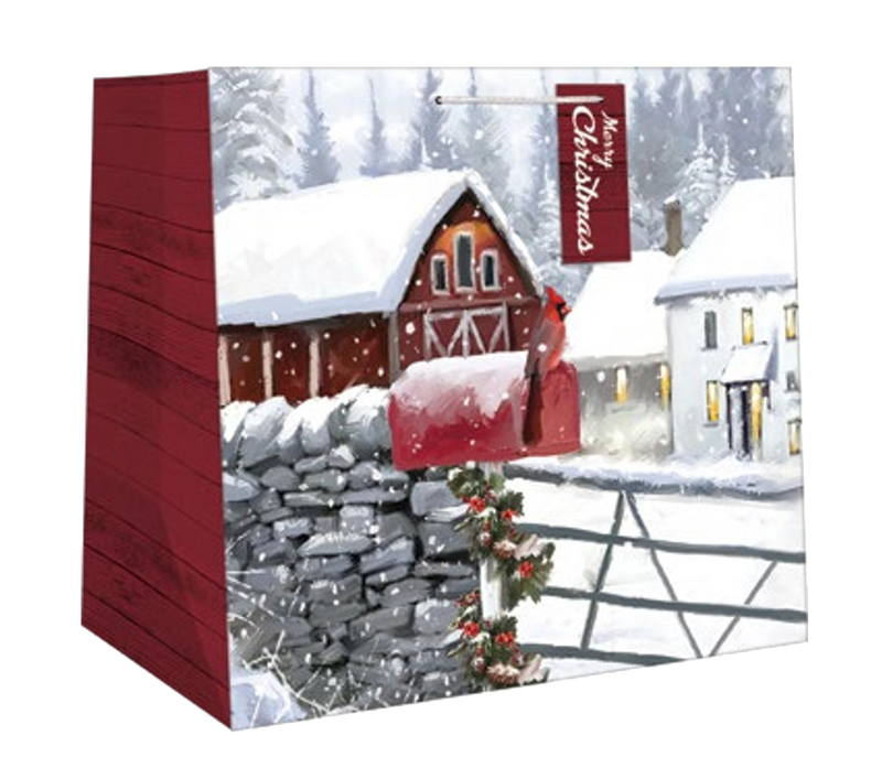 Extra Jumbo Gift Bag -  Country Scene - The Country Christmas Loft