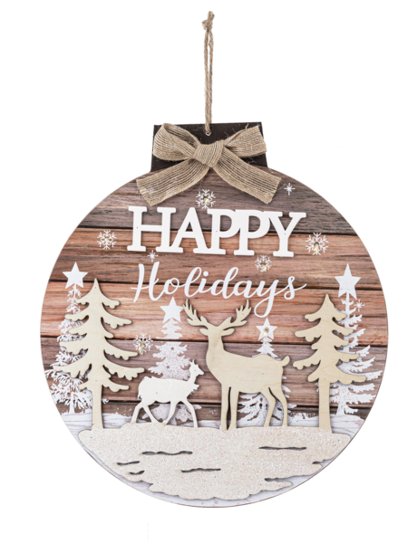 Cozy Cabin Light Up Hanging Signs - Happy Holidays - The Country Christmas Loft