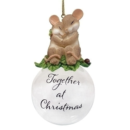 Together at Christmas - Hugging Mice Ornament - The Country Christmas Loft