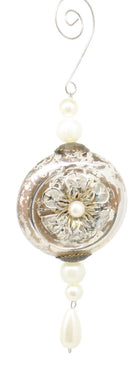 Silver Pearl Disk - The Country Christmas Loft