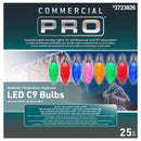Multicolor LED C9 Light Bulbs - 25 Pack - The Country Christmas Loft