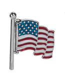 God Bless America - Swivel Flag Charm - The Country Christmas Loft