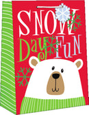 Medium Sized Juvenile Giftbag - Snow Day Fun - The Country Christmas Loft