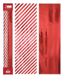 Kraft Embossed Foil Roll Wrap 2 Pack - Peppermint Stripe - The Country Christmas Loft