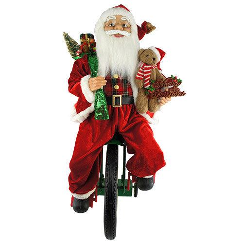 36" Animated Tricycle Santa - The Country Christmas Loft