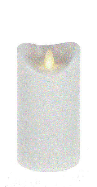 LED Wax 3x6 Pillar Candle - White - The Country Christmas Loft