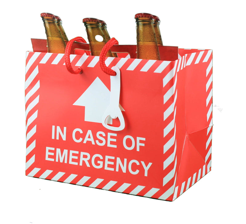 Heavyweight 6-pack Gift Bag - In Case of Emergency - The Country Christmas Loft