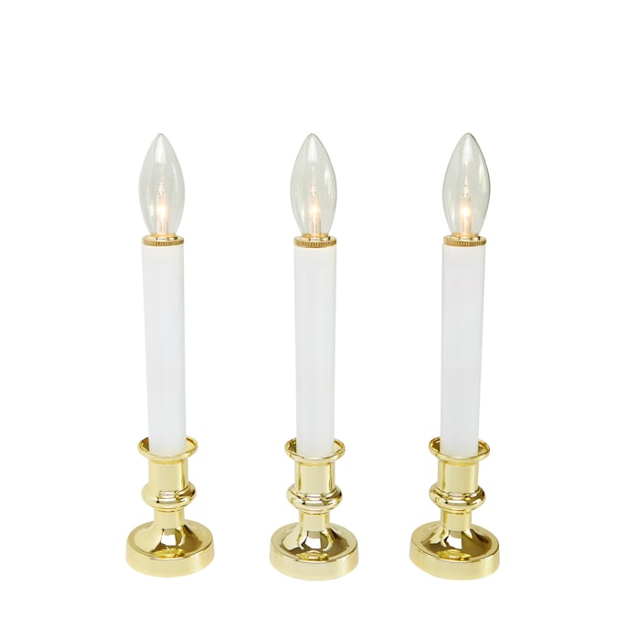 9-in Lighted Candle (3-Pack) Battery-operated Christmas Decor - The Country Christmas Loft