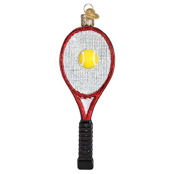 Old World Christmas Red Tennis Racquet Ornament - The Country Christmas Loft