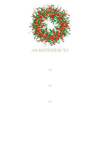 Berry Wreath Invitation - The Country Christmas Loft
