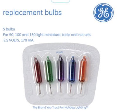2.5 Volt 5Pk Ge Multi Replacement - The Country Christmas Loft