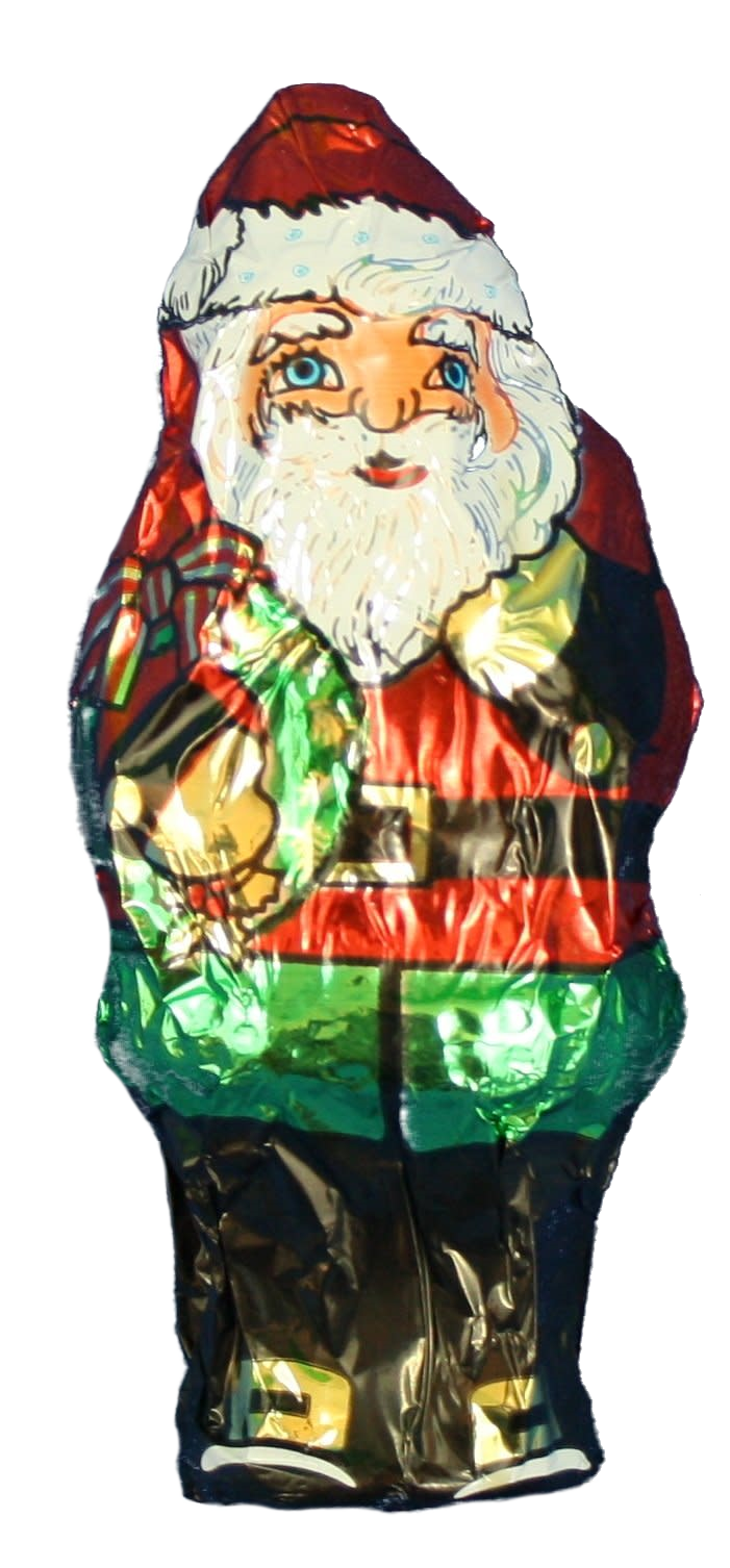 Foil Wrapped 1 Ounce Christmas Chocolate Figures - Santa Claus - The Country Christmas Loft
