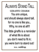 Always Stand Tall (Giraffe) Charm