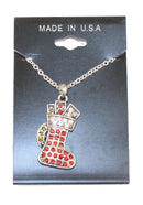 Crystal Stocking Necklace - The Country Christmas Loft