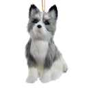 Furry Dog Ornament -  Husky - The Country Christmas Loft