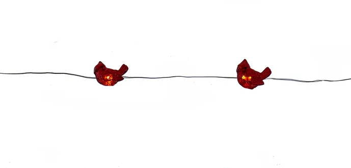 20-Light Battery-Operated LED String Lights - Cardinals - The Country Christmas Loft