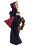 Salvation Army Carolers - Woman with Wreath - The Country Christmas Loft