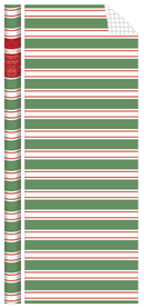 Traditional Roll Wrap - 40" x 288" - Bands of Green - The Country Christmas Loft
