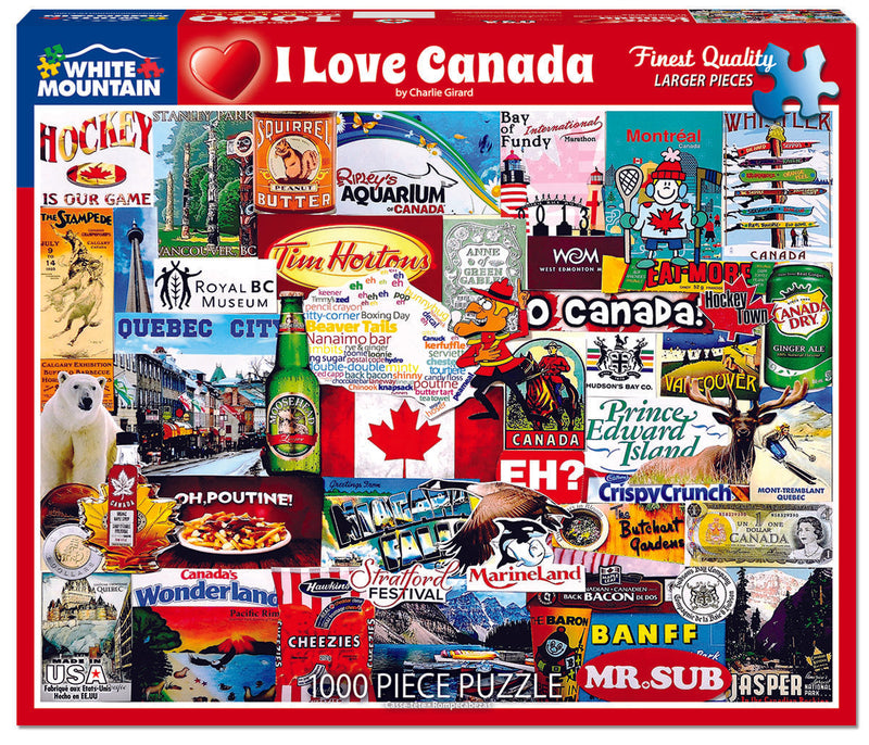 I Love Canada Puzzle - 1000 Piece - The Country Christmas Loft