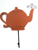 Tea Pot Wall Hook - Peach - The Country Christmas Loft