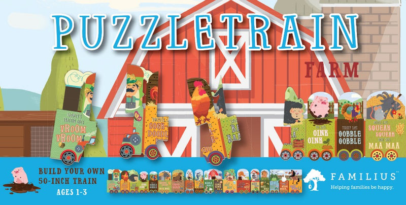 Farm Animals 26-Piece Jigsaw Puzzle Train