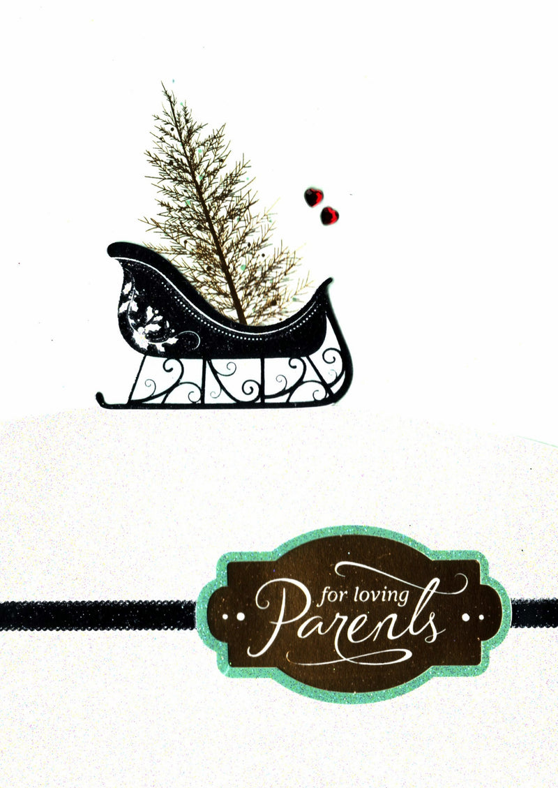 For Loving Parents Christmas Card - The Country Christmas Loft