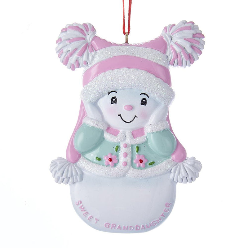 Snowgirl Sweet Granddaughter Ornament - The Country Christmas Loft