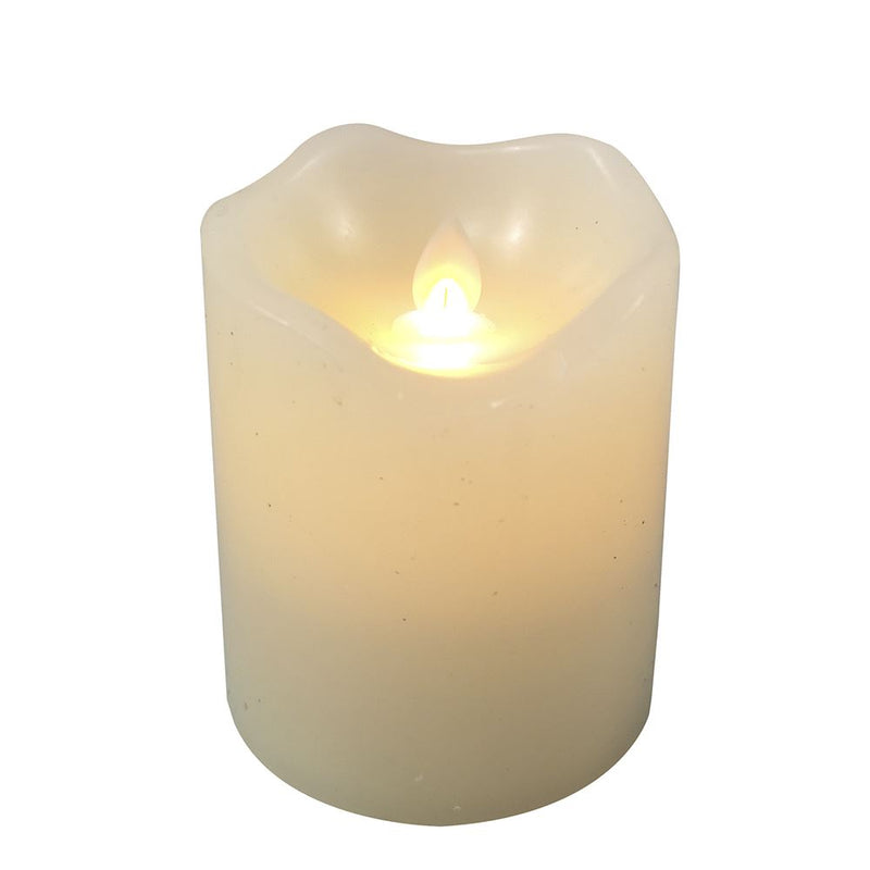 Battery-Operated Flicker Flame White LED Candle - The Country Christmas Loft