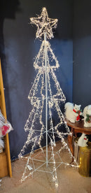 6 Foot Lighted White Iron Tree - LED - The Country Christmas Loft
