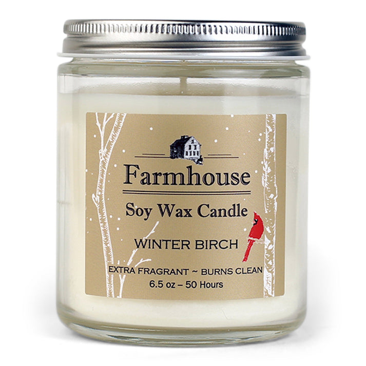 Sweet Grass Farm 6.5 Ounce Soy Candle - Winter Birch - The Country Christmas Loft