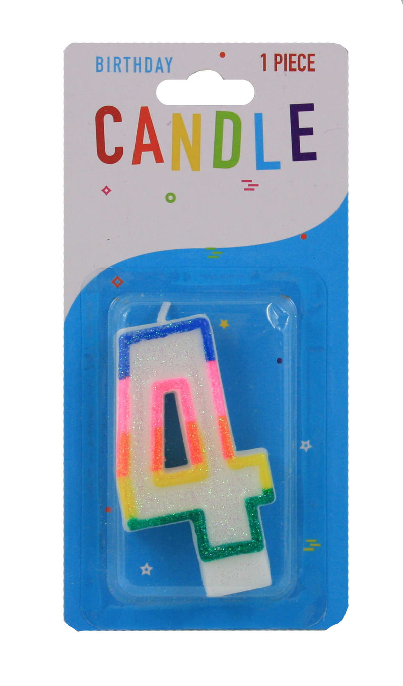 Colorful Birthday Candle - 4 - The Country Christmas Loft