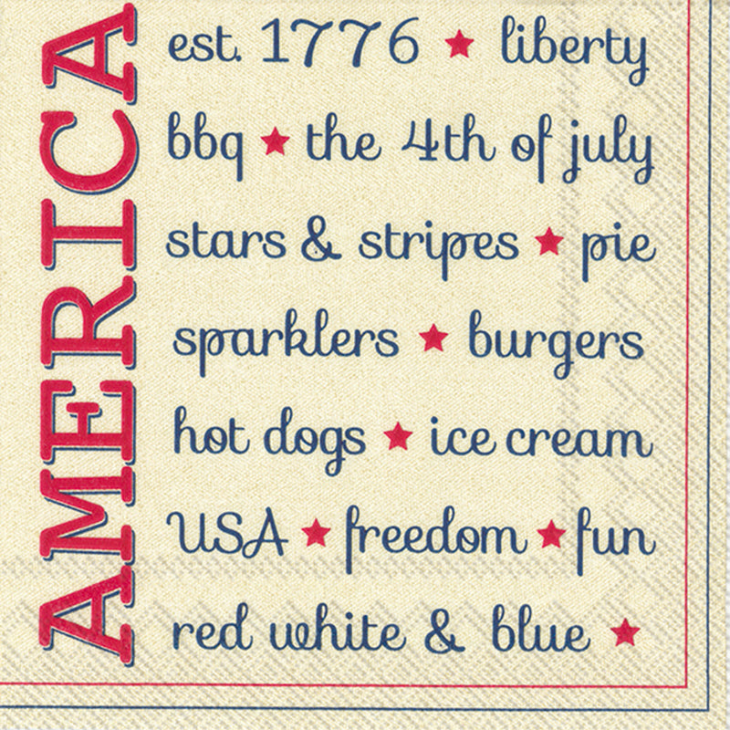 American BBQ Cocktail Napkin - The Country Christmas Loft