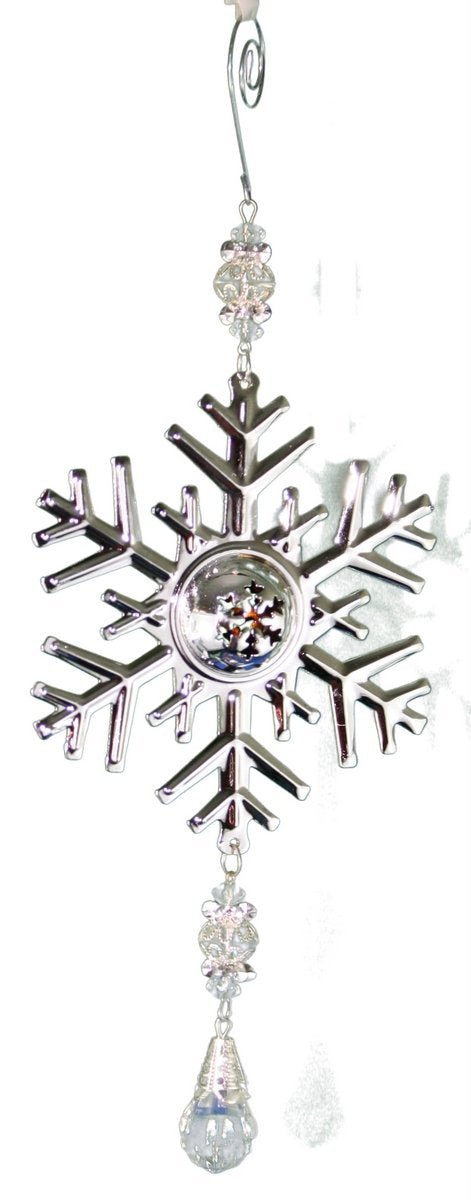 Silver Snowflake with Dangles - Thick - The Country Christmas Loft